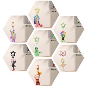 PREORDER dandy&#39;s world keychain, zeep, goob, razzle dazzle, looey, shrimpo, dandy, glisten