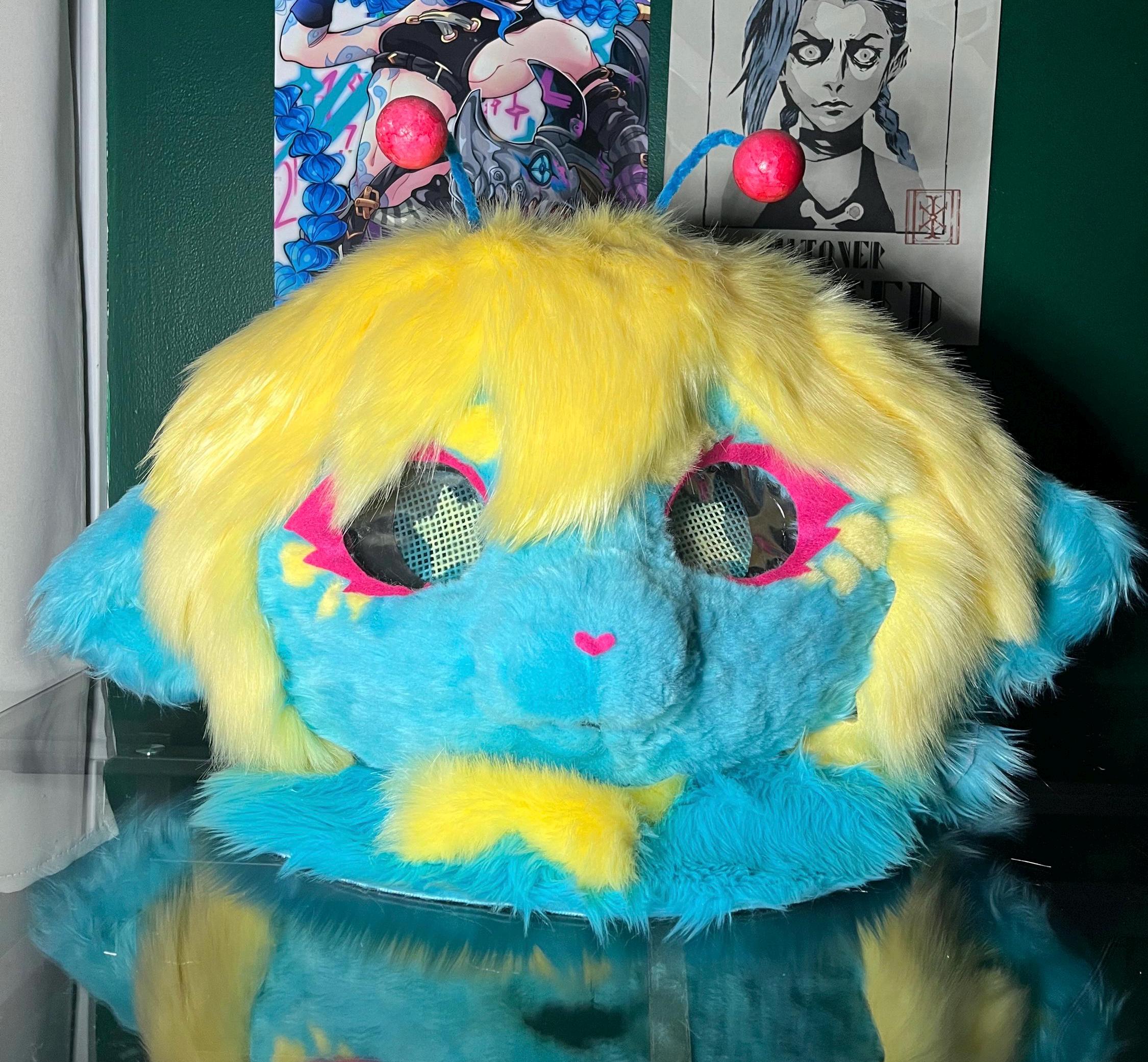 Premade Alien Fursuit Head, Furry, Fursona, Fursuit, Alien, Fur