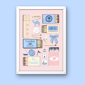 Personalisierte Streichholzschachtel Druck: Wohnheim Wand Kunst digitaler Download Grad Geschenk Wohnheim Dekor