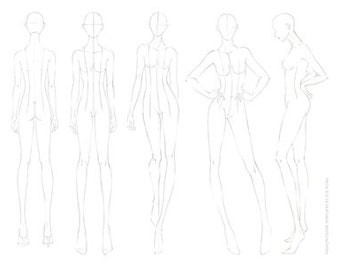 FASHION DESIGN CROQUIS Template Female