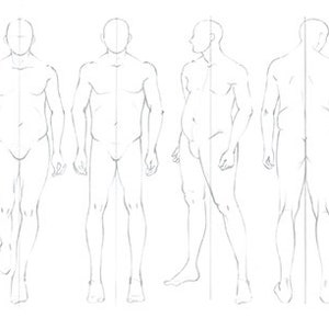 Modelo CROQUIS DE DESIGN DE MODA Masculino Plus Size