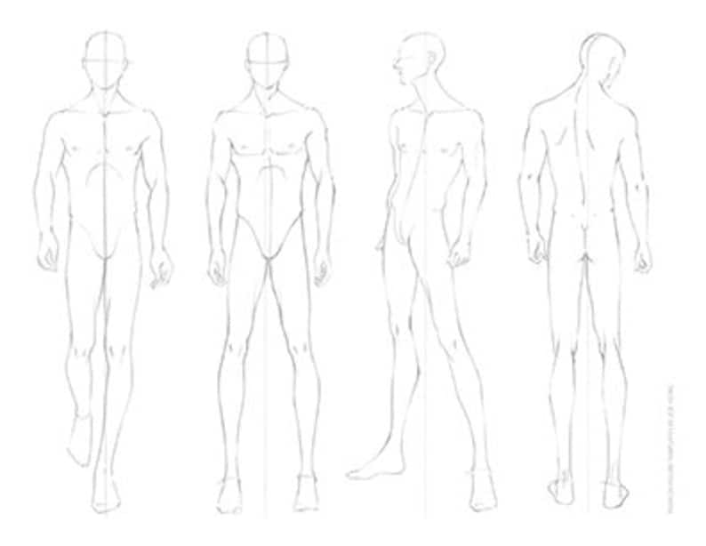 mens croqui template