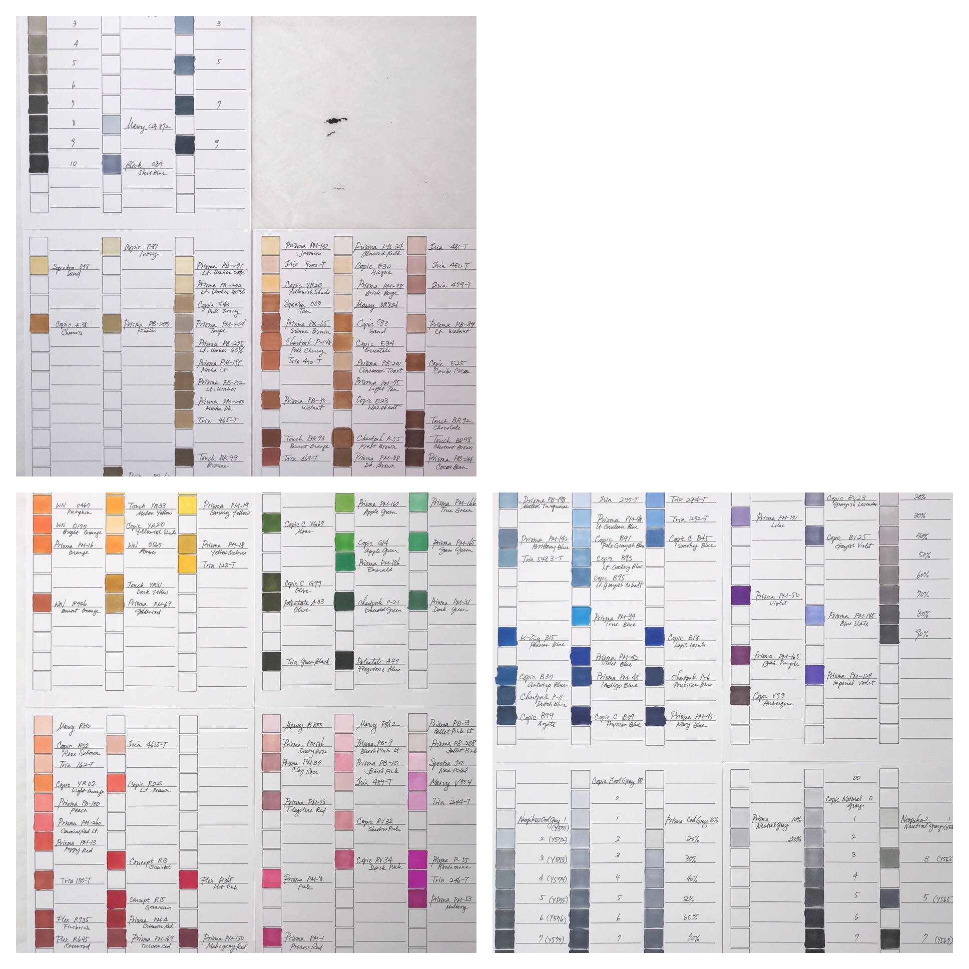 Color Card/swatch Card Template - Etsy