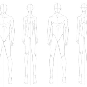 FASHION DESIGN CROQUIS Template Female + Male