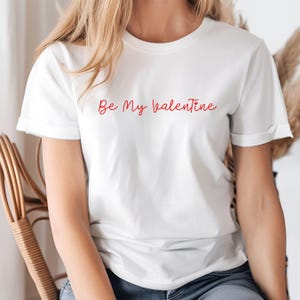Valentine&#39;s Day Tshirt Gift for Her - Unisex Tee, Love Shirt, Romantic Valentine Top, Heart Graphic Tee, Couple&#39;s Shirt