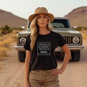 Fisherman Aesthetic Sardines Shirt | Coastal Aesthetic Gift for Her  |  Vintage Sardines Shirt  |  Fisherman Apparel  |  Funny Food Shirt