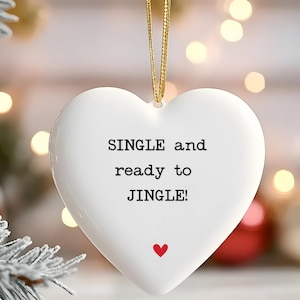 Heart-Shaped Ceramic Ornament Gift for Coworker - Secret Santa Gift - Office Christmas Party Gift