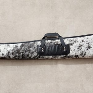 Premium Quality Cowhide Hair-on Leather Shotgun Rifle Case Personalized Men’s Ladies Hunter Gift
