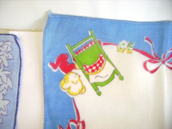 Vintage 1950s Childs Hankies(2)/Cutest Vintage Ch… - image 6