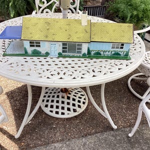 Vintage 1950&#39;s  Marx Tin Ranch Dollhouse with Carport/Vintage Tin Dollhouse/Vintage Dollhouse