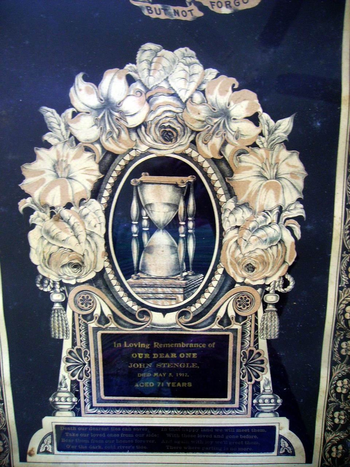 Antique Victorian Mourning Litho c.1912 in Original Antique Etsy