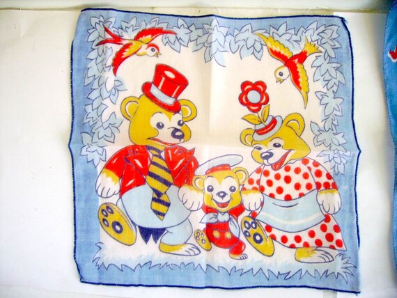 Vintage 1950s Childs Hankies(2)/Cutest Vintage Ch… - image 2