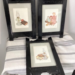 Antique Victorian Eastlake Picture Frames(3) /Don Ensor Prints