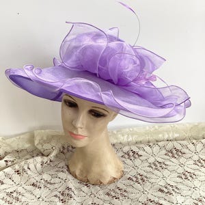 New Purple Orchid Statement Floral Headband Derby Hat Fascinator Flower Garden il_1080xN.3718400033_gdga.jpg main image 4