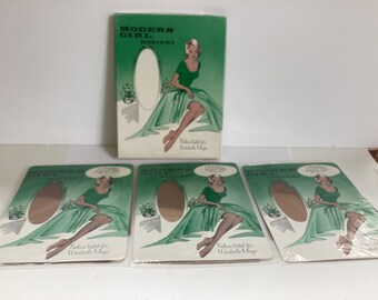 Vintage 1950s Modern Girl Hosiery Seam Stockings in Original Box/3 Pairs/ Unopened Packages/Old Store Stock