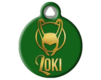 Dog Tag Art Loki Pet ID Tag for Dogs and Cats, Silent Dog Tag with Customized Identification Information