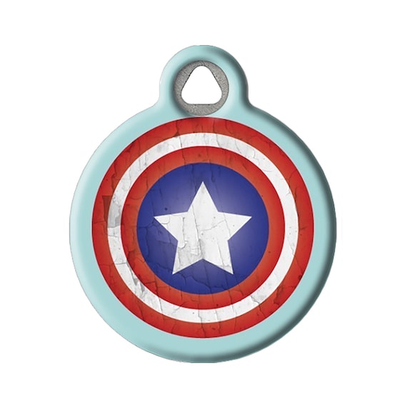 Captain america dog id tag online