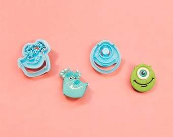 Monster Duo Polymer Clay Cutters: Mike & Sully Inspired