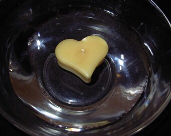 Floating Heart Beeswax Candles  Perfect for Valentine's Day