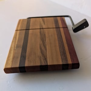 Custom Exotic Wood Cheese Slicer Board