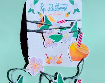 Baltimore Zitrone Pfefferminz Girlande | Wimpelkette mit Maryland-Thema | Niedliches Wohndekor und Party Zubehör | Große Geschenke jederzeit des Jahres!