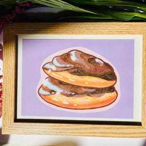 Baltimore Art Print | Food Themed | Berger Cookie | Dessert Wall Art, Home Decor, & Maryland Illustration | Physical Print