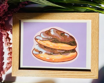 Baltimore Kunstdruck | Lebensmittel thematisch | Berger Keks | Dessert Wandkunst, Wohnkultur & Maryland Illustration | Physischer Druck