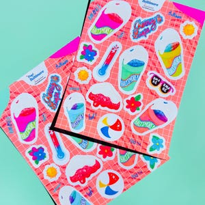 Hoja de pegatinas de verano de Baltimore / Amantes del clima cálido de primavera / Regalos con temática de Maryland / ¡Ideal para diarios basura, artículos de papelería y cuadernos!