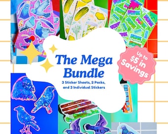 The Mega Combo Bundle - 3 Sticker Sheets, 2 Sticker Packs, 3 Individual Stickers