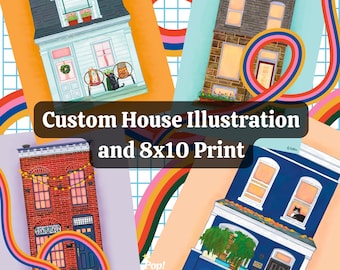 Commissioned House Portrait from Photo ||Custom House Illustration ||Digital File || Personalized Home Artwork, Thoughtful Housewarming Gift