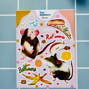City Rat Lovers of Baltimore Maryland- | Sticker Stationery | Perfect for junk journals, stationary, & gifts!