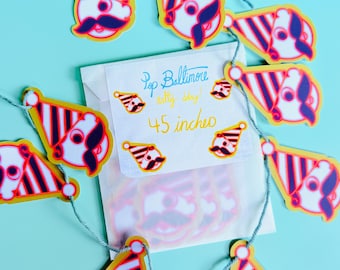Baltimore Boh Girlande | Wimpelkette mit Maryland-Thema | Niedliches Wohndekor und Party Zubehör | Tolles Mitbringsel zum Geburtstag!