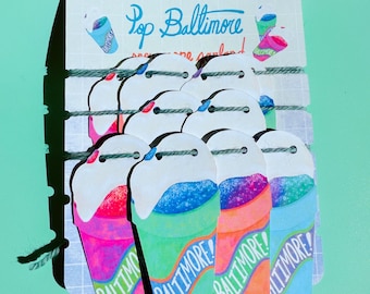 Baltimore Snowcone Garland | Maryland Themed Bunting | Cute Home Decor and Party Supplies | Great gifts anytime of the year!