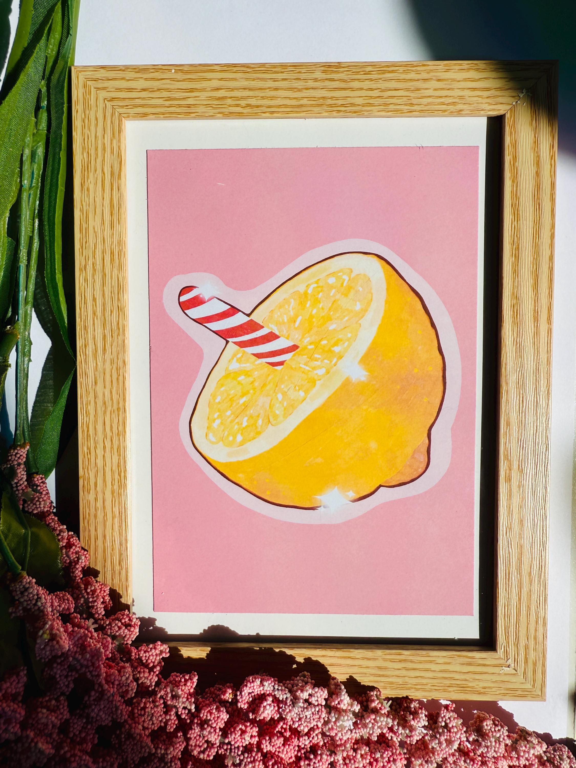 Baltimore Art Print | Food Themed | Lemon Stick With Peppermint