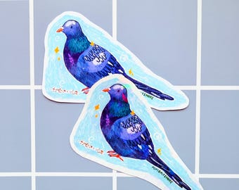 Baltimore Taube Aufkleber | Maryland Holographischer Aufkleber | Perfekt für Junk Journals, Schreibwaren & Geschenke!