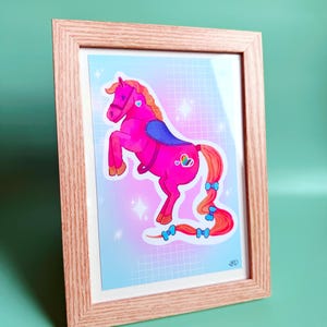 Pride Themed Pink Pony 4x6 Art Print | Wall Art, Home Decor, &  Illustration | Physical Print