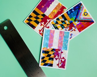 Baltimore Maryland Pride Aufkleber | Maryland Themed Aufkleber | Perfekt für Junk Journals, Schreibwaren & Geschenke!