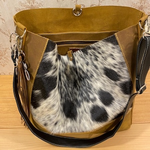 Kuhfell Pony Haut Einkaufstasche Crossbody - Haar-auf Leder Reisetasche für Mama - Ideales Geschenk für Muttertag & besondere Anlässe Stilvolle Tasche