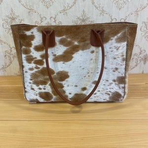Fourre-tout en peau de poney en cuir de vachette de qualité supérieure – Sac à bandoulière avec cheveux et cadeau
