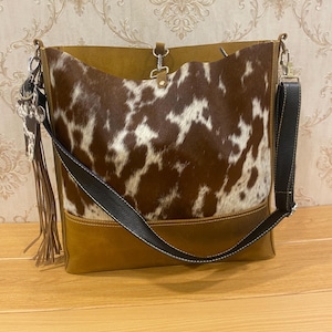 Kuhfell Pony Haut Einkaufstasche Crossbody - Haar-auf Leder Reisetasche für Mama - Perfektes Geschenk für Muttertag & besondere Anlässe