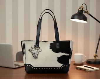 Everyday Leather Tote Bag Shoulder Purse Work Travel Gift for Her