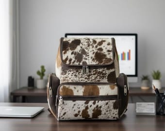 Leather Diaper bag Backpack Handmade Stylish Rucksack for Moms cowhide carry all roll on
