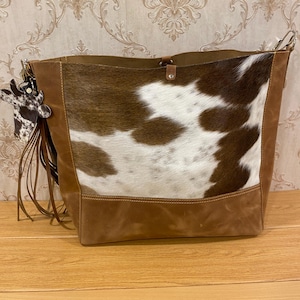 Kuhfell Tragetasche Pony Haut Crossbody - Haar-auf Leder Reisetasche für Mama - Stilvolles langlebiges Geschenk für Muttertag & besondere Anlässe