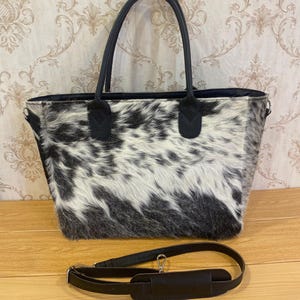 Kuhfell Pony Haut Einkaufstasche Crossbody - Haar auf Leder Reisetasche für Mama - Perfektes Geschenk für Muttertag oder besondere Anlässe
