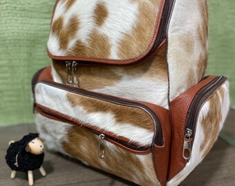 Backpack Cowhide  Tote - Perfect Travel Weekend Rucksack for Moms, Durable & Functional Gift Bag for Every Occasion, Ideal for Mother’s Day