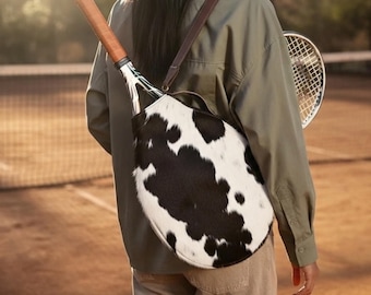 Tennisracket handgemaakt van rundleer – Leren sportrugzak/rugzak