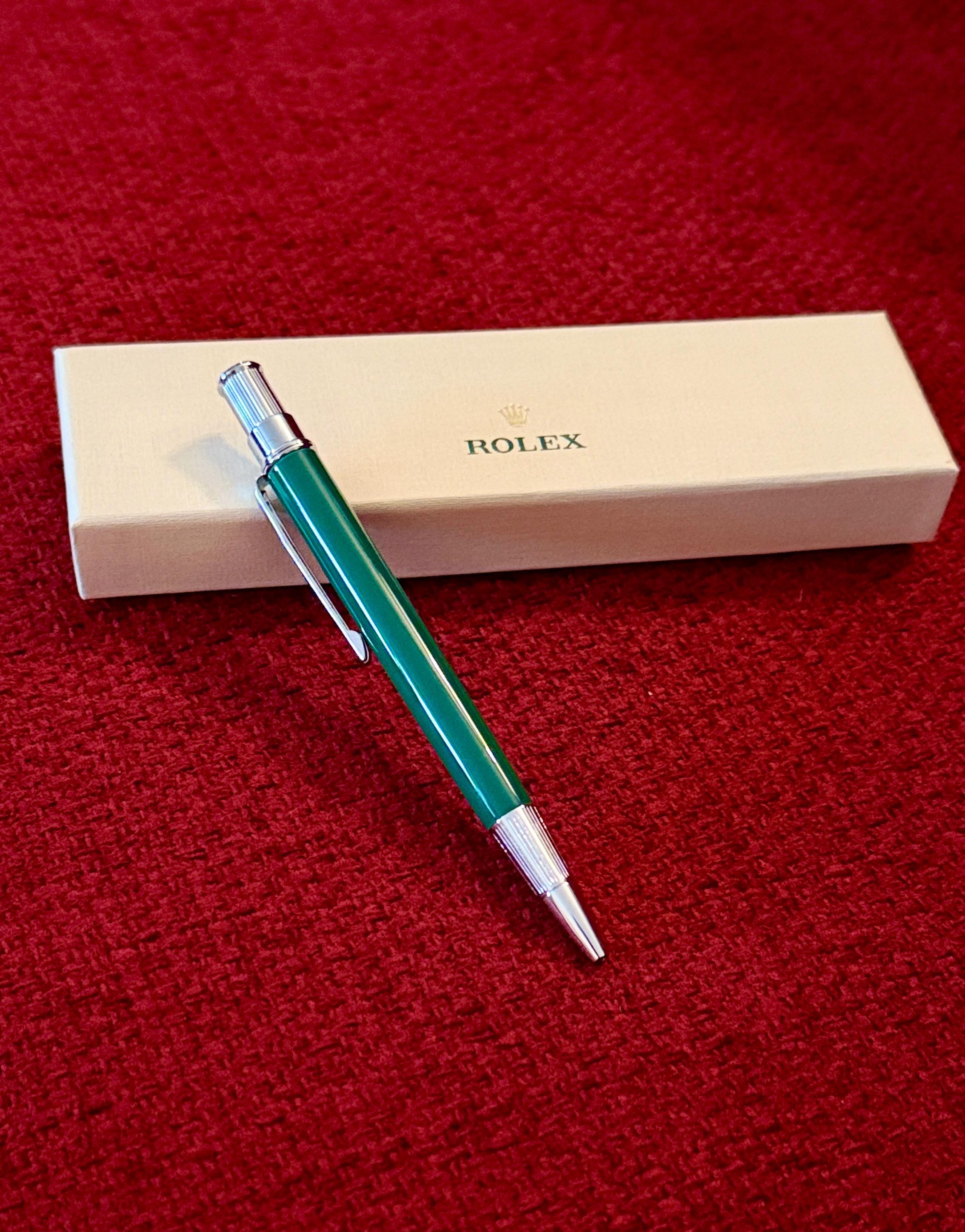 Collectible Rolex Emerald Oyster Ballpoint Pen, Free Gift Wrapping