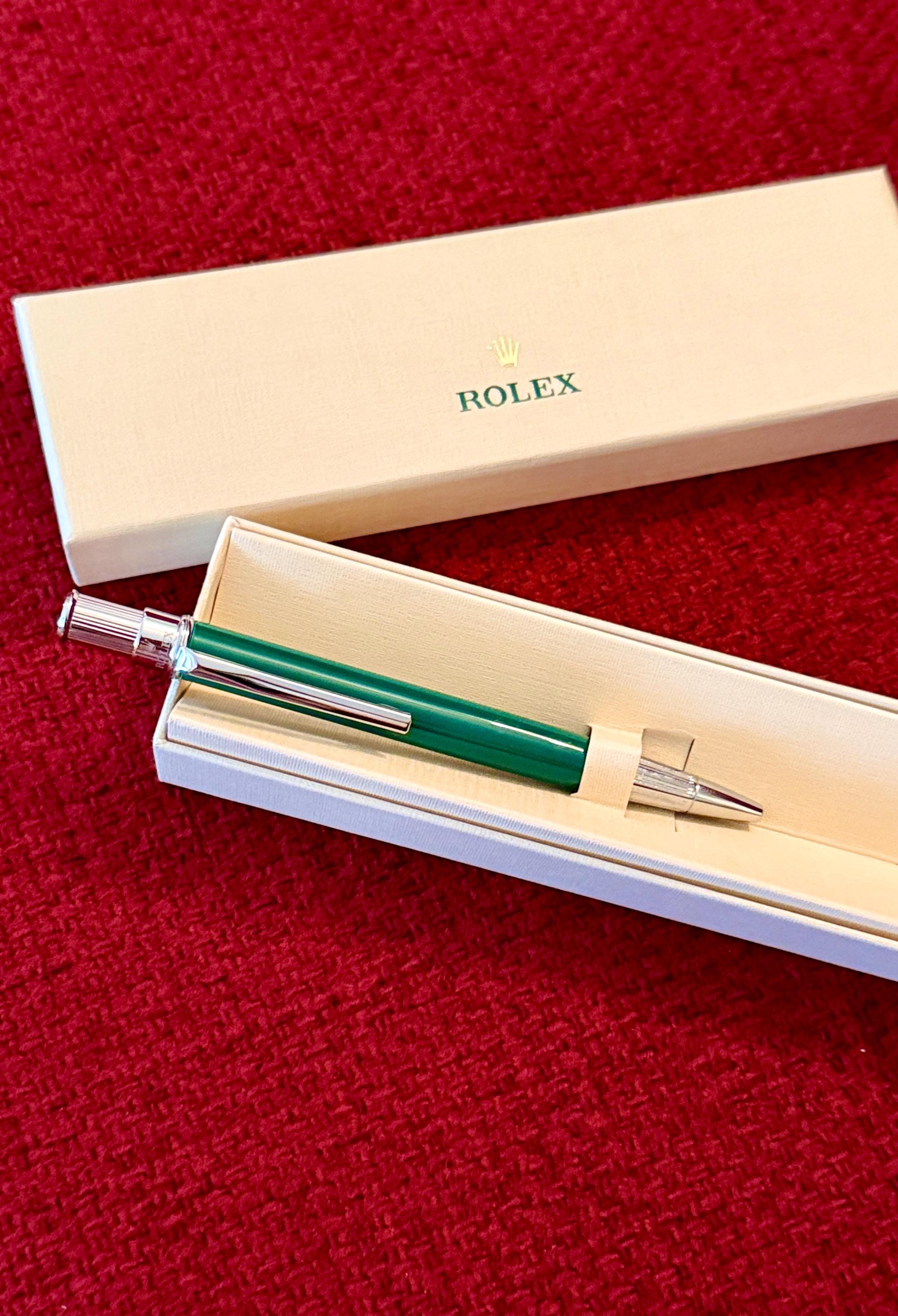 Collectible Rolex Emerald Oyster Ballpoint Pen, Free Gift Wrapping