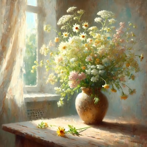Wildflowers on the window