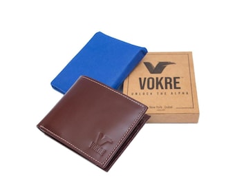 Handmade Full-Grain Leather Bifold Wallet: Slim RFID Option, Gift Box